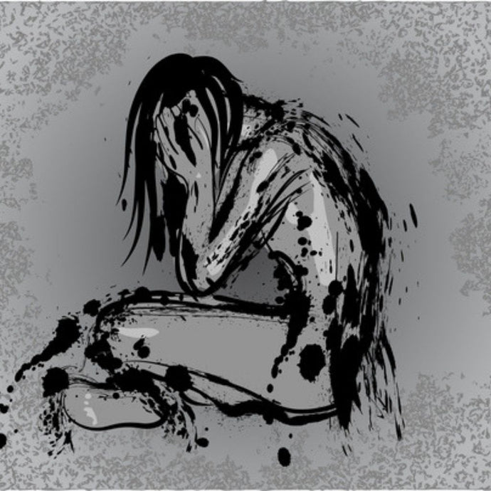 She wears darkness to cover her soul.