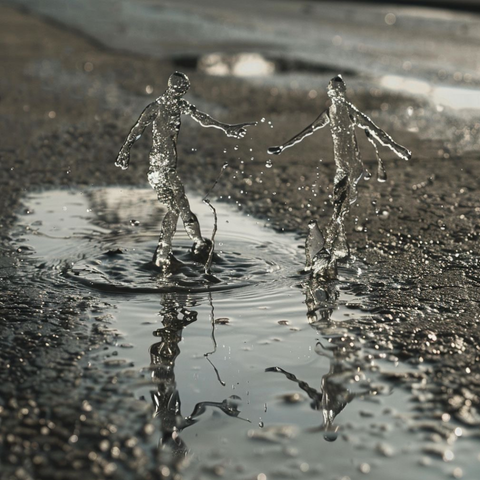 Two Worlds in the Rain