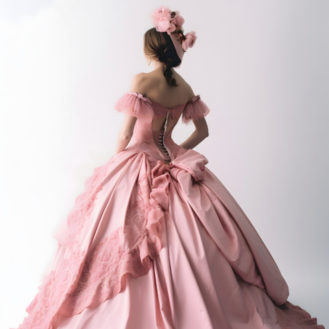 The pretty lady in Pink